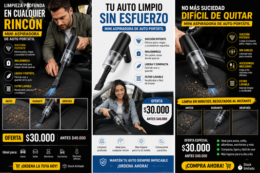 Mini Aspiradora DE AUTO PORTATIL